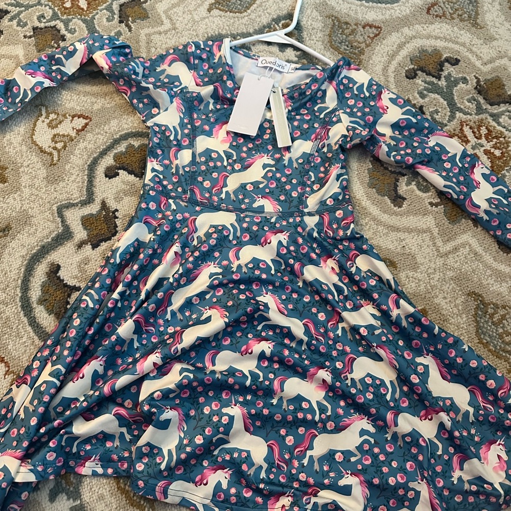 Unicorn Print Kids Dress by Charlies